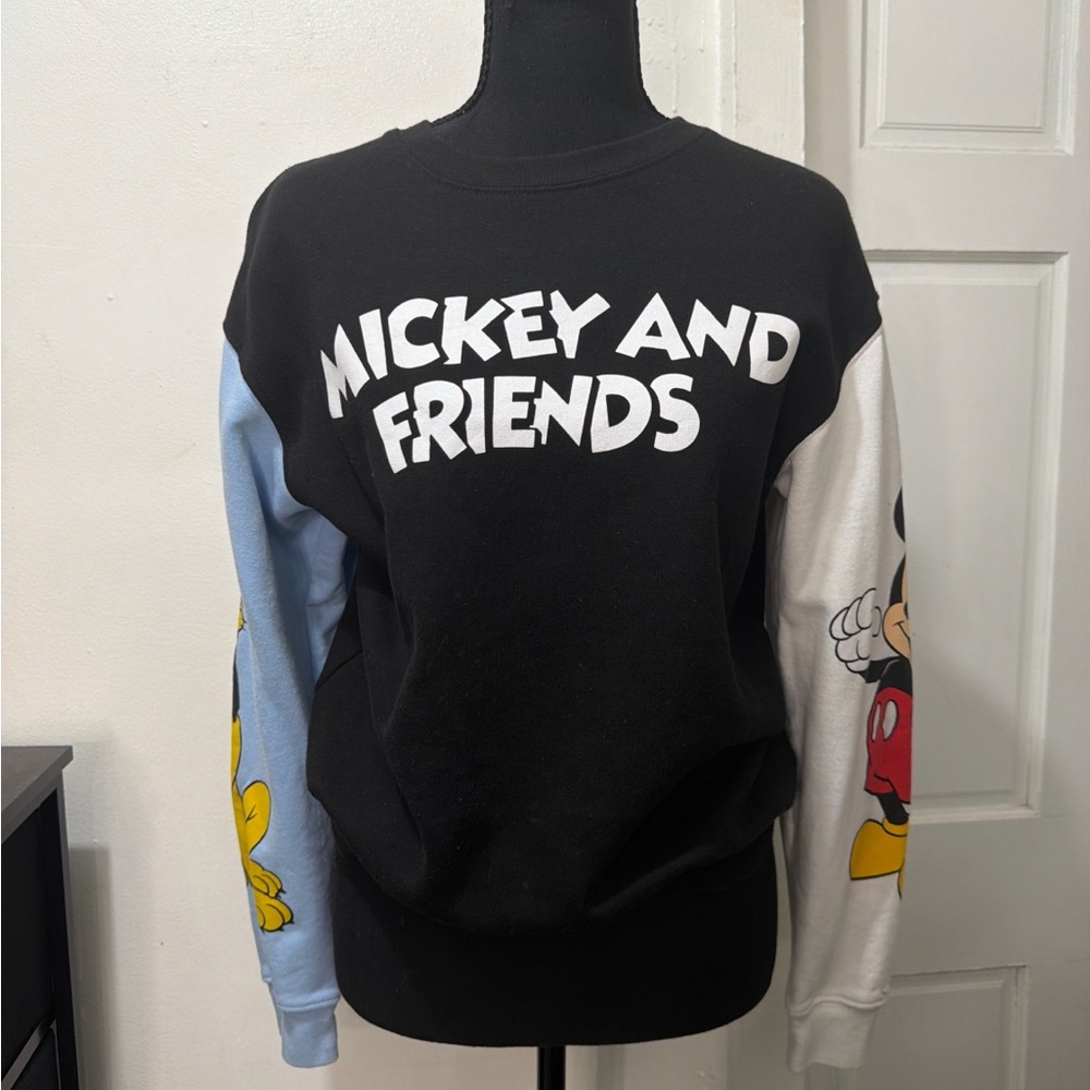 Mickey and Friends Black Graphic Sweatshirt